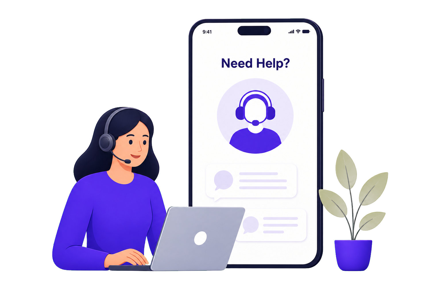 KHAPIA help center support illustration